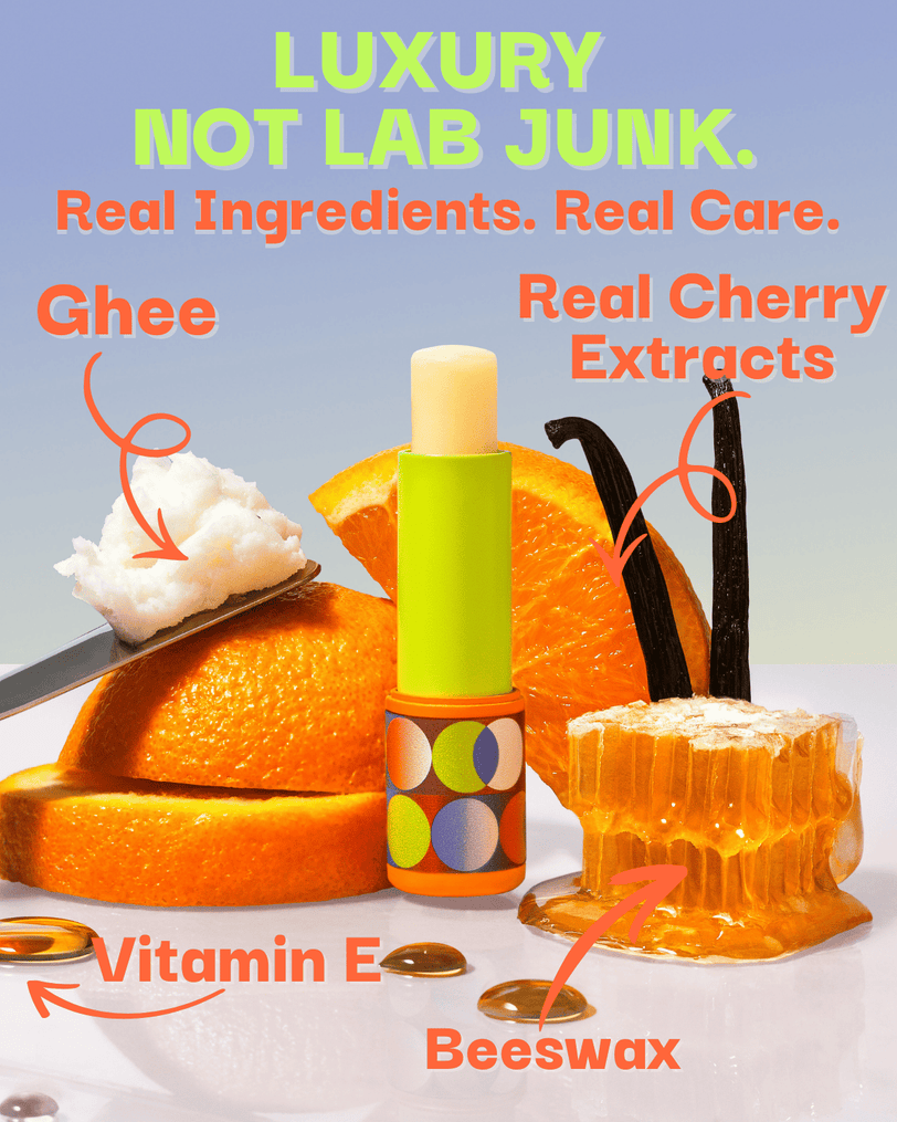 Product with ingredients labeled on a white background